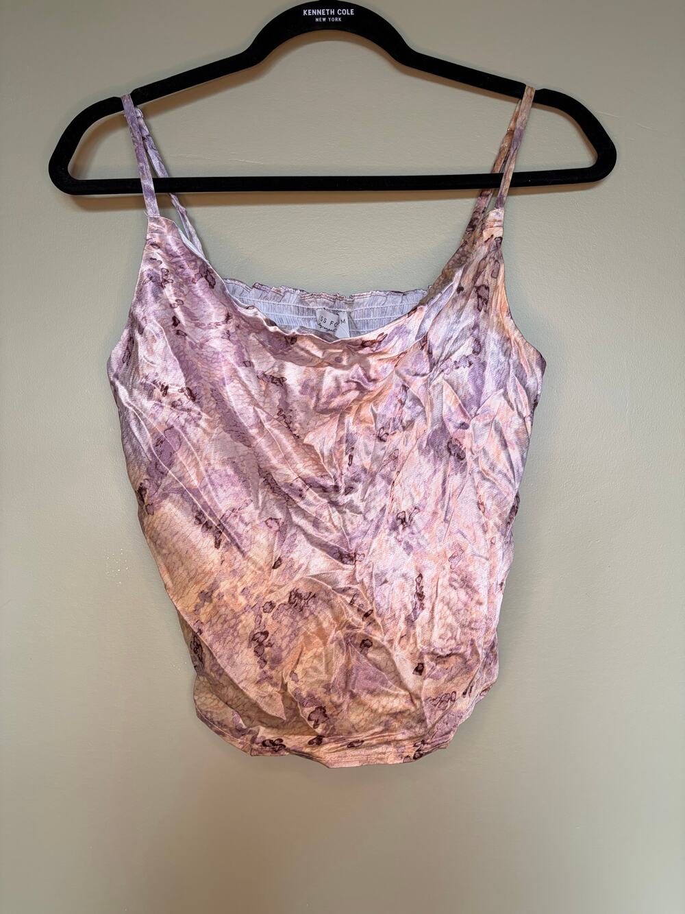 NWT Dress Forum Snakeskin Cowl Neck Cami Top Size L Satin Y2K 90s Going Out